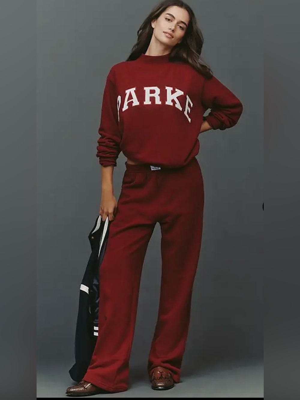Parke Valentine’s Day Varsity Mockneck Fleece Sweatshirt Size L/XL - Picture 2 of 7
